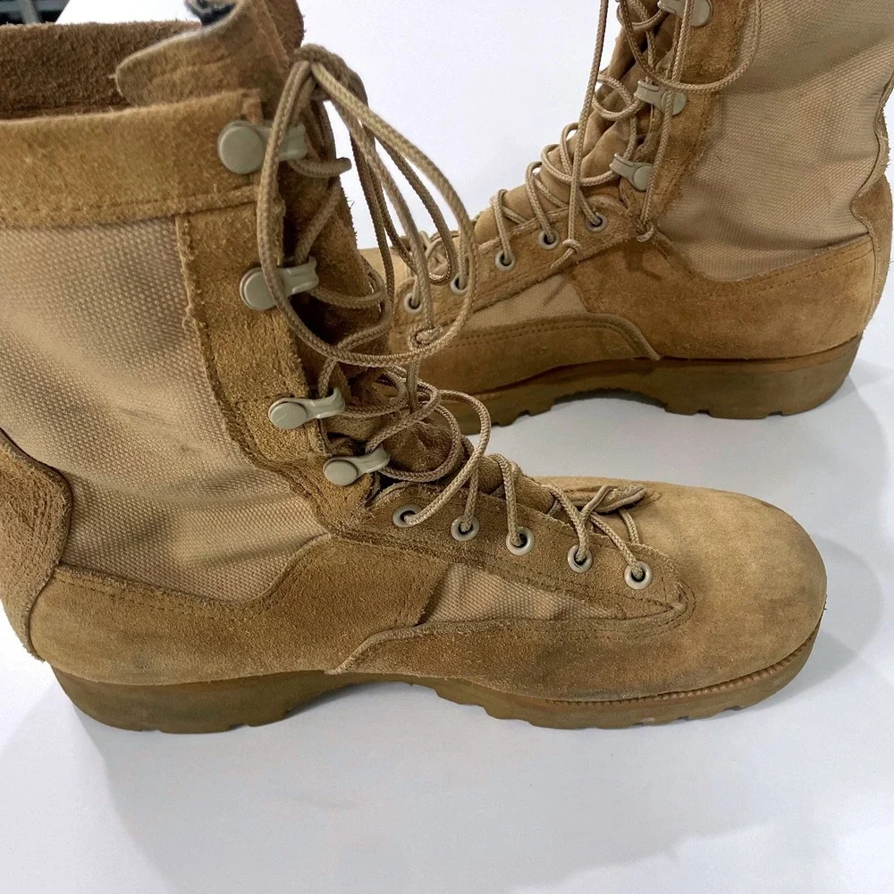 Belleville Mens Gore-Tex Waterproof Combat Military Boots Tan Suede Vibram Sz 10
